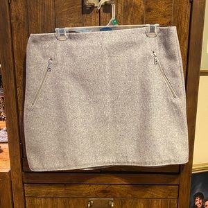 Gap Grey Wool Mini Skirt with Zippers - Size 12